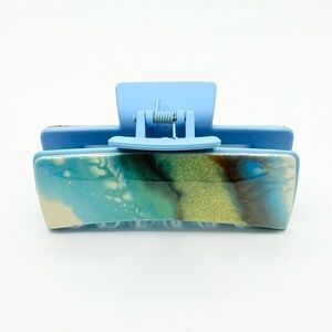 Blue and Green Hair Claw Clip